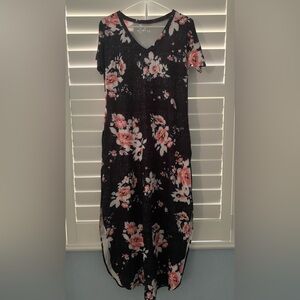 Black/coral/white dress/coverup.